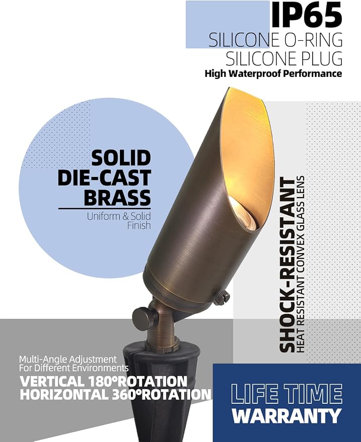 MALORY Brass Landscape Spotlight 1-Pack - Image 3