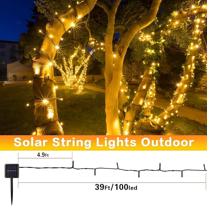 6 Pack Solar String Lights Outdoor, 600 LED Extra-Long 236Ft Solar Lights - Image 6