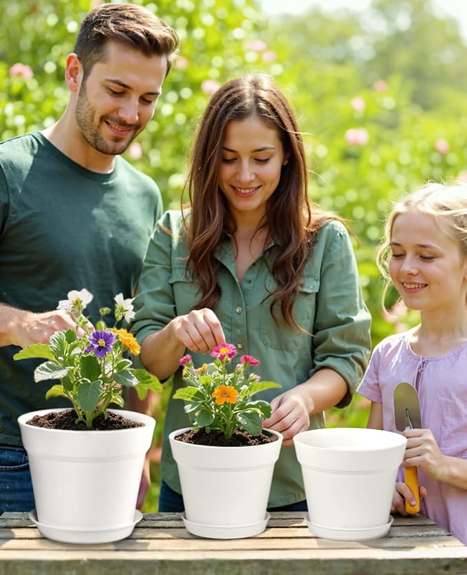 homenote Plant Pots, 6/7.5 Inch Flower Pots - Image 2