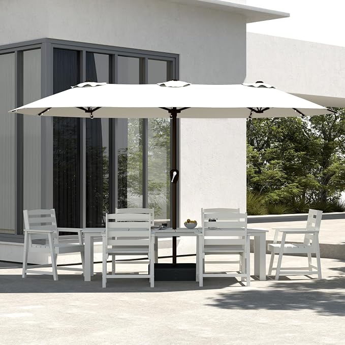 7-Piece White Outdoor Dining Set by PatioKingdom