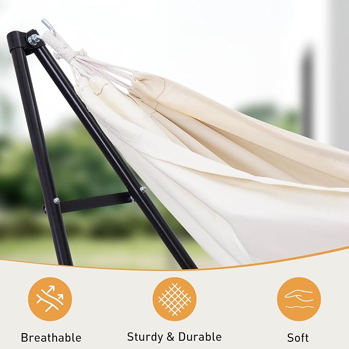 Ainfox Hammock with Foldable Stand, 2 in 1 Hammock and Swinging Chair with - Image 4