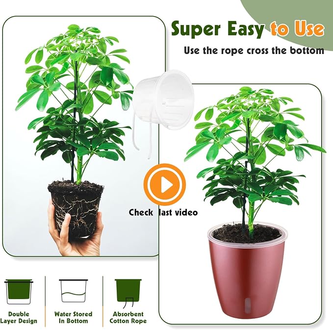 Self Watering Pots for Indoor Plants, Small African Violet Pots - Image 7