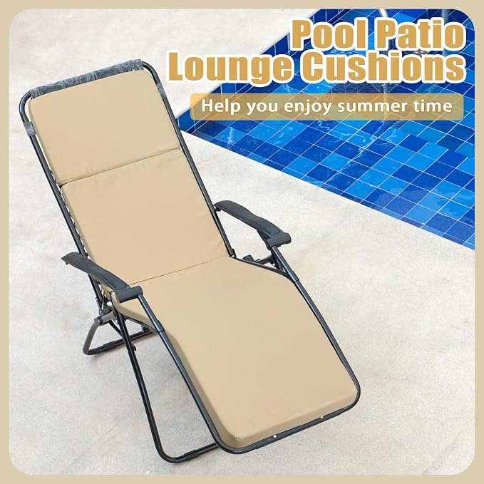 2 Pcs Indoor Outdoor Chaise Lounge Cushions Sponge Bench Outdoor Furniture - Image 6