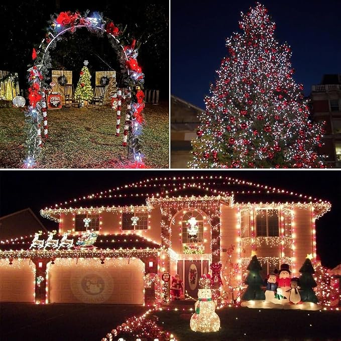 2 Pack 200 LED Solar Christmas Lights Outdoor Waterproof, Solar String Lights - Image 5