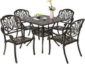 Cast Aluminum Outdoor Patio Dining Set, All Weather Outdoor Furniture Dining Set by Sumshadow