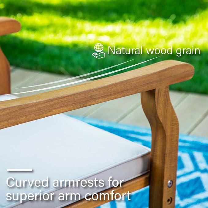 PHI VILLA 9 Pieces Acacia Wood Patio Dining Set - Image 9