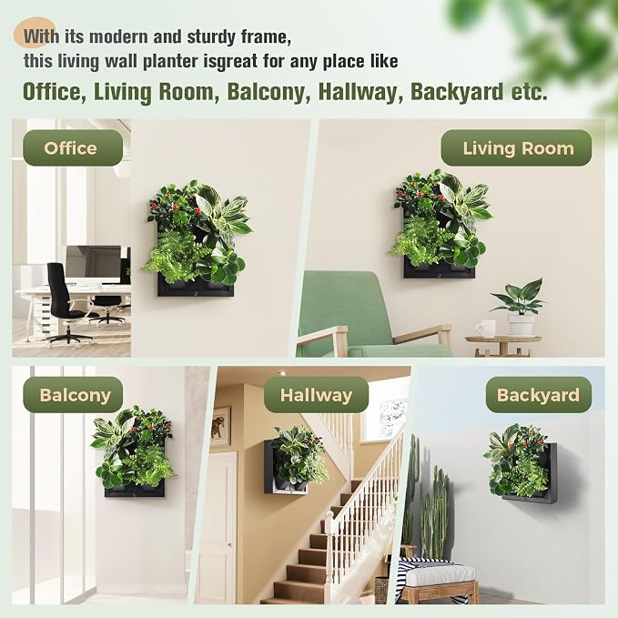 Wall-Mounted Vertical Garden Planter – Ready-to-Use Indoor Wall Planter - Image 4
