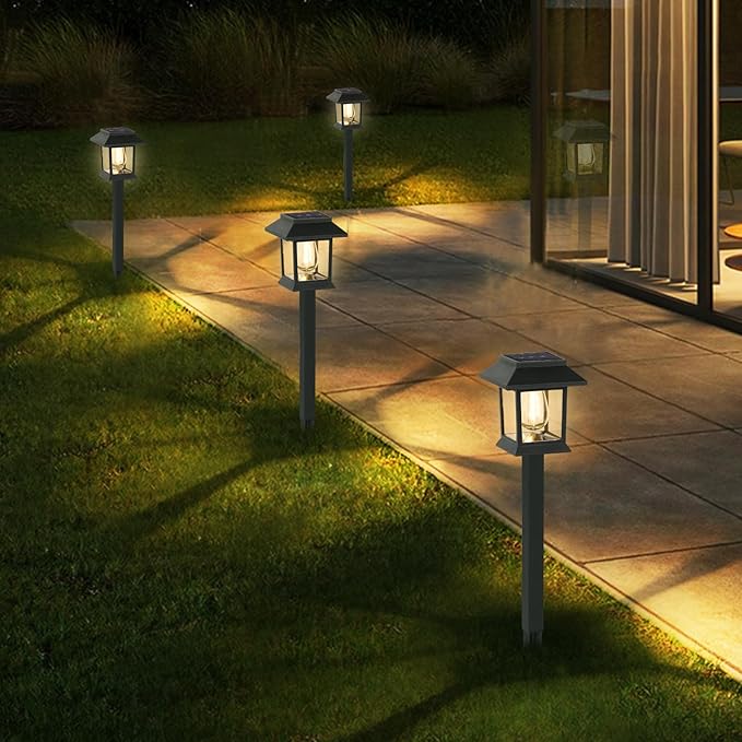 Greluna Solar Lights Outdoor, 6 Pack Waterproof Auto On/Off Solar Pathway Lights - Image 4