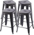 Stackable Metal Bar Stool Backless Indoor-Outdoor Counter Stools Fullmetal by VENIHOME