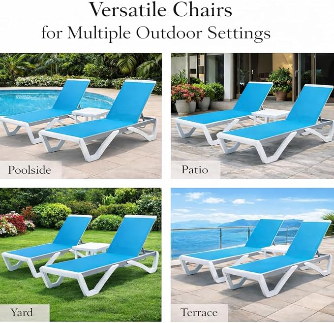Kozyard Outdoor Chaise Lounge Chair, Full Flat Adjustable Patio Lounger - Image 6