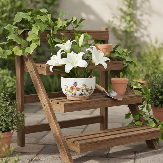 YBX 8 Inch & 6 Inch Terracotta Plant Pots, Flower Pots - Image 3
