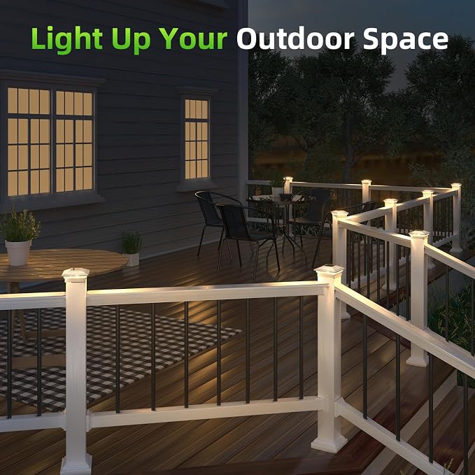 Solar Post Cap Lights Outdoor 16pack, Waterproof Fence Post Solar Lights - Image 6