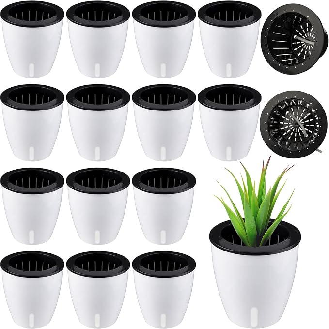 Eccliy 14 Pieces 5 Inch Indoor Plant Pots Self Watering Planters by Eccliy