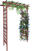85 in Wooden Garden Arbor, Solid Fir Wood Trellis by Garvee