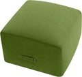 MeMoreCool Square Stuffed Pouf Ottoman Foot Rest, Floor Pouf Foot Stool by MeMoreCool
