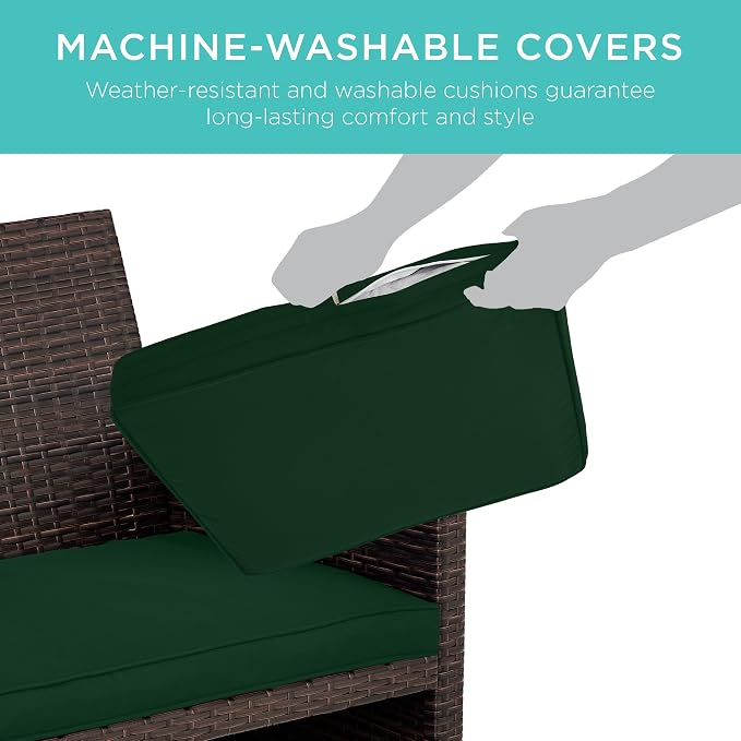 Best Choice Products 4-Piece Outdoor Wicker Patio Conversation Furniture Set - Image 5