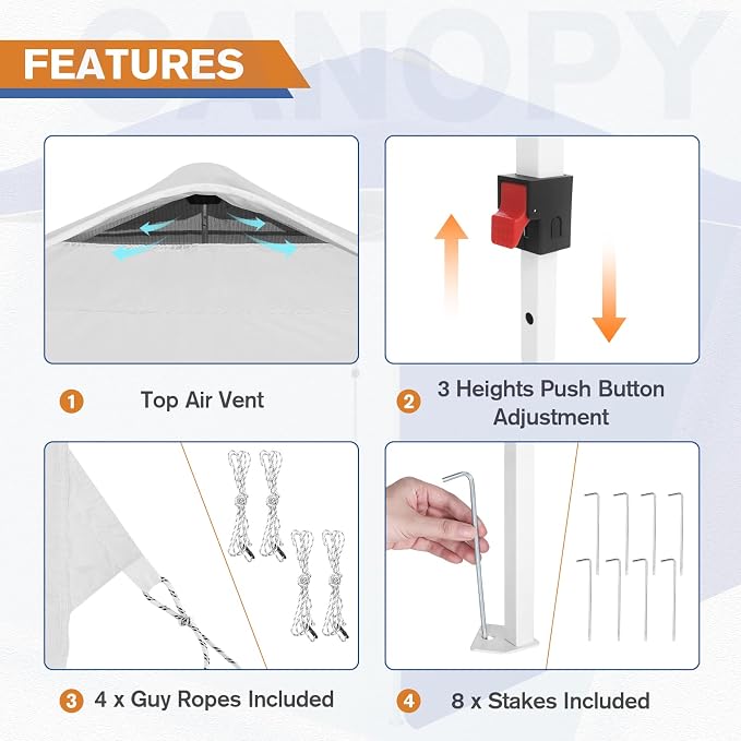 EAGLE PEAK Commercial Canopy 10x10 Pop Up Canopy Tent - Image 6
