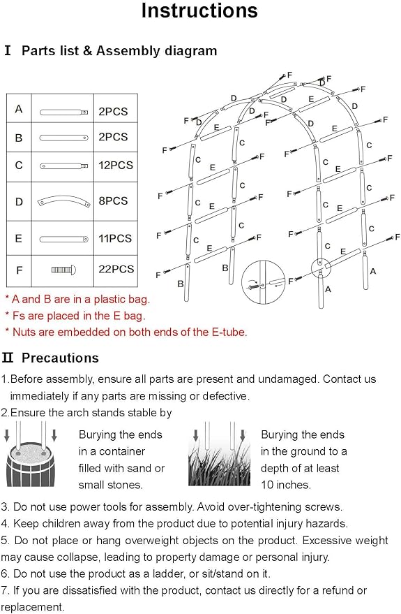 Metal Pergola Arbor, Wedding Arch 4.6 Feet Wide x 7.9 Feet High, Assemble - Image 8