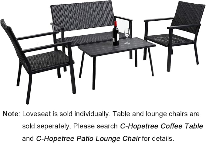 C-Hopetree Outdoor Loveseat Bench Chair - Image 8