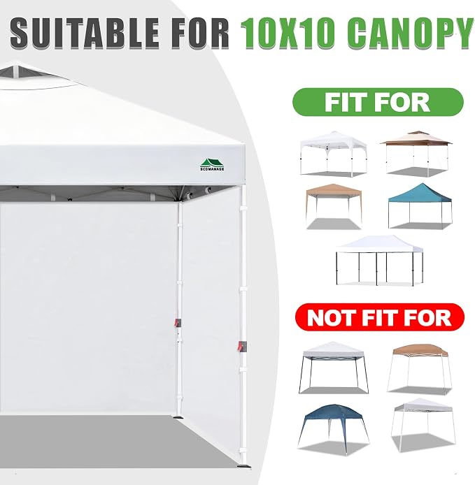 Canopy Sidewalls for 10x10 Pop Up Canopy 99% UV Protection, Waterproof - Image 5