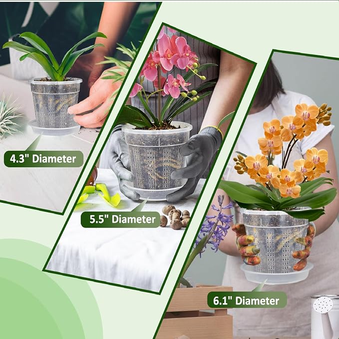 Orchid Pot, 6 Packs of 4.3" Orchid Pots - Image 7
