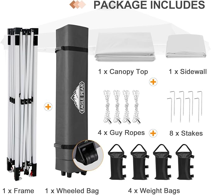 EAGLE PEAK Commercial Canopy 12x12 Pop Up Canopy Tent - Image 9