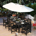 7-Piece Black Outdoor Dining Set by PatioKingdom