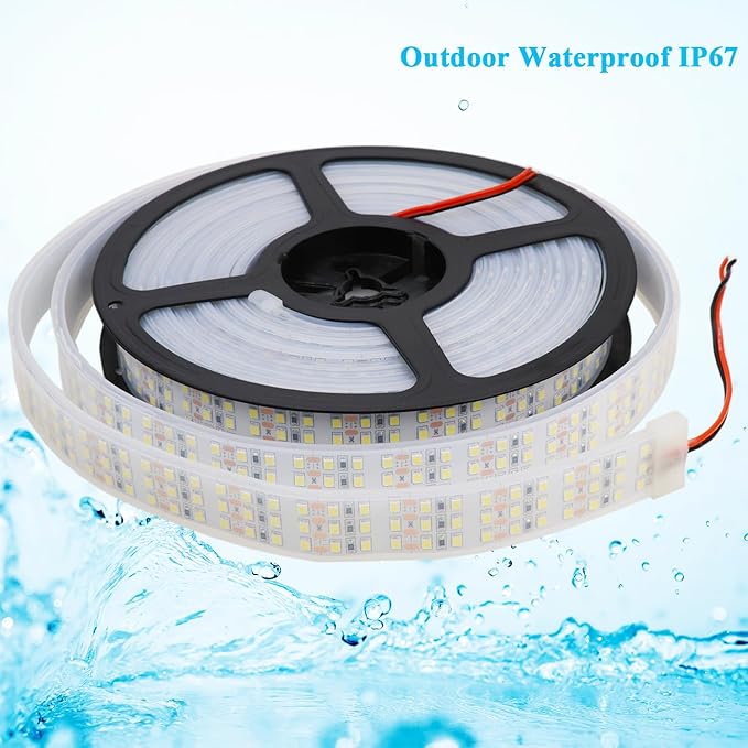 16.4Ft Super Bright Triple Row LED Strip Lights, Daylight White 6000K DC12V - Image 6