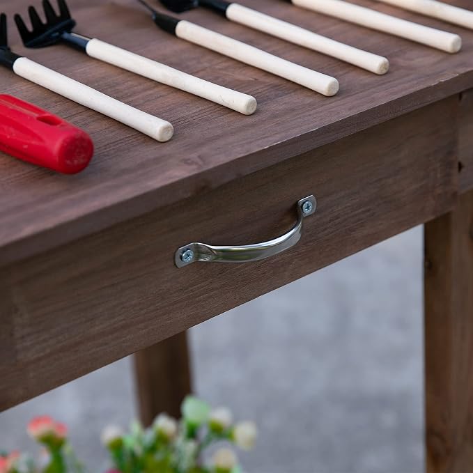Outsunny 36" Wooden Potting Bench Work Table - Image 6