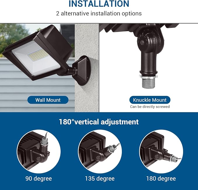 DEWENWILS 65W Flood Lights Outdoor, 6670 LM Super Bright IP65 Waterproof - Image 3