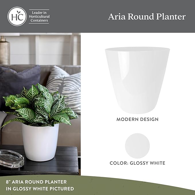 The HC Companies Aria Round Self-Watering Pot - Image 2