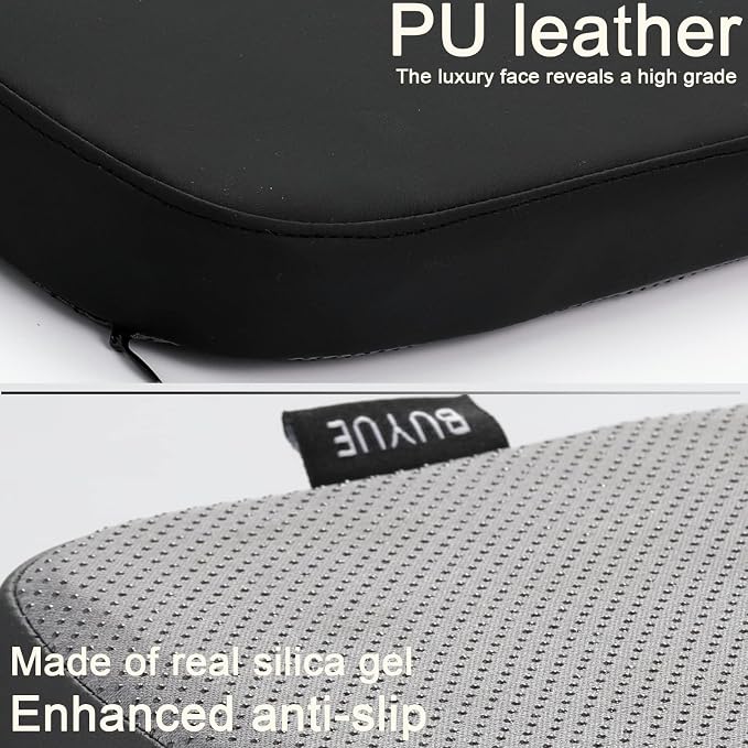 BUYUE Enhanced Anti-Slip Magnetic Bar Stool Cushions Set of 4, Luxury PU - Image 4
