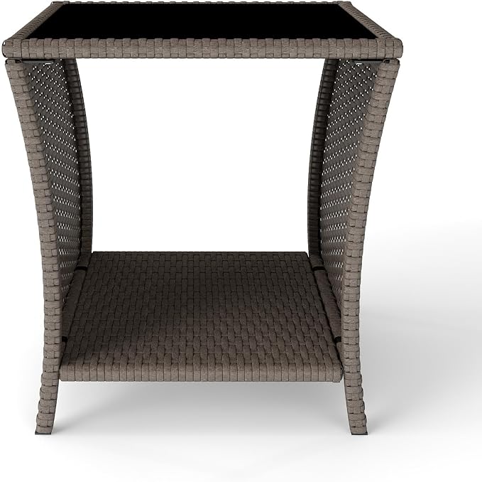 Kinfant Rattan Patio Side Table - Image 8