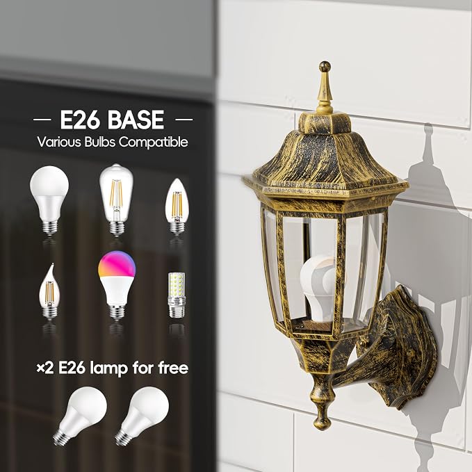 EMART Outdoor Front Porch Light, Exterior Anti-Corrosion, Waterproof Aluminum & - Image 6