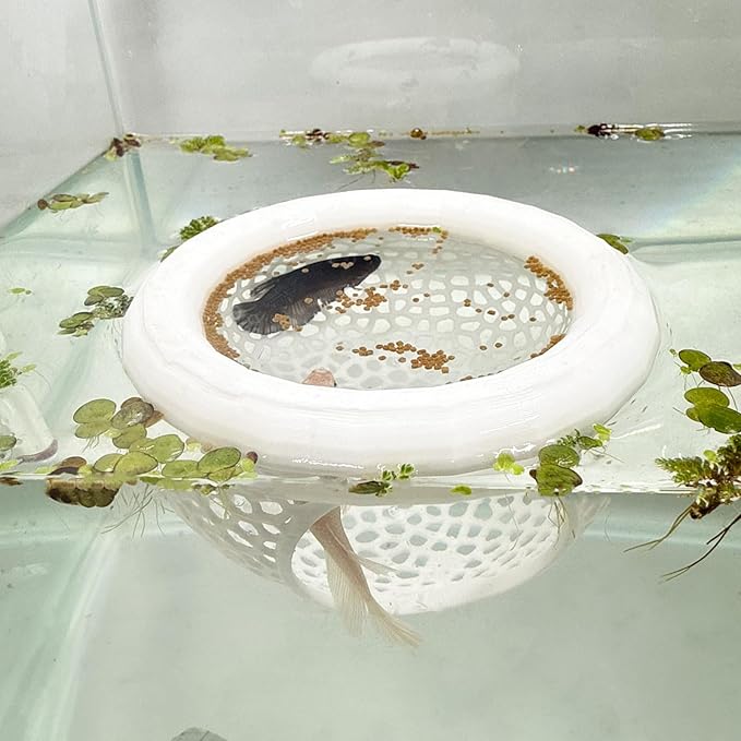 Aquarium Floating Betta Fish Skins, Betta or Shrimp Feeder, Cave and Hammock by HOZOE