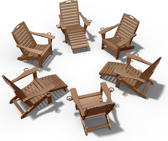 Ciokea Folding Adirondack Chair Set of 6 by CIOKEA