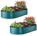 Plant & Plot Galvanized Raised Garden Beds Outdoor // 6×3×1 ft Planter Raised by PlantPlot