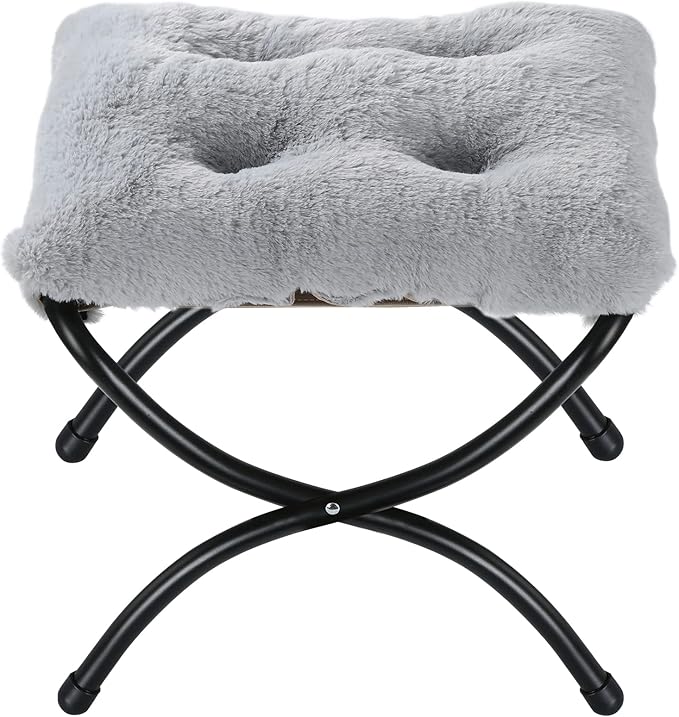 15" Foldable Foot Stool Ottoman by WELL-STRONG