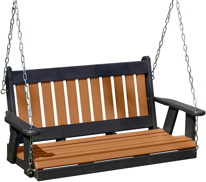 Mission Poly Lumber Wood 5FT Porch Swing Amish Craftsmandship Made in USA HDPE by Unknown