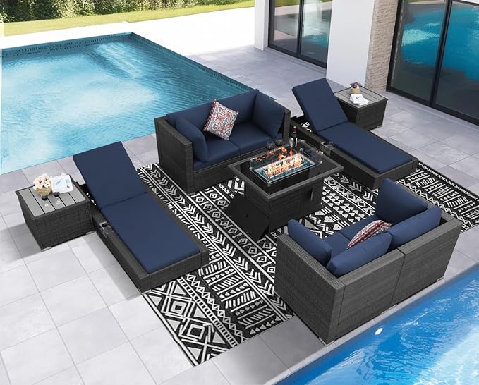 NICESOUL 9 Piece Patio Furniture Set - Image 2