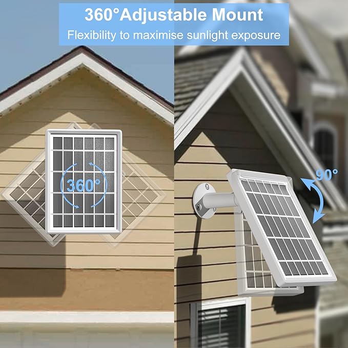 Solar Panel Charger for Ring Camera，Spotlight Cam Plus/Pro and Stick Up Cam - Image 4