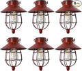 YAKii 6 Pack Solar Lantern Hanging Waterproof Outdoor Metal Solar Lamp by YAKii