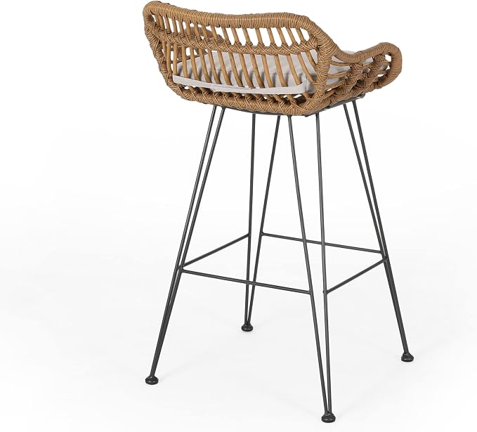 Christopher Knight Home Dale Outdoor Wicker Barstools - Image 7