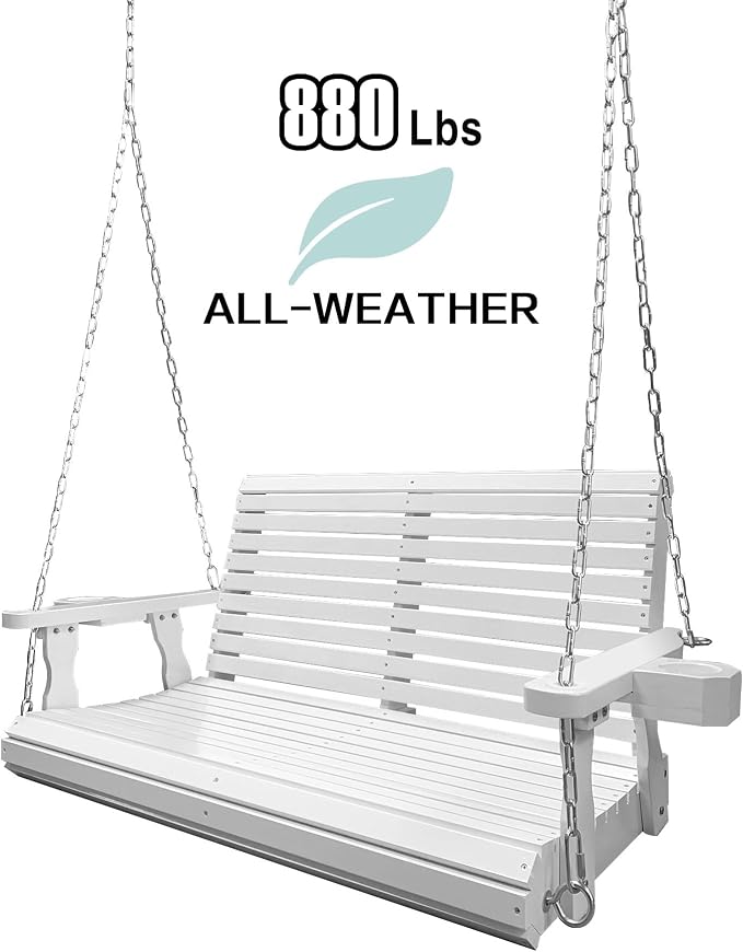 Wooden Porch Swing 2-Seater, Bench Swing - Image 3