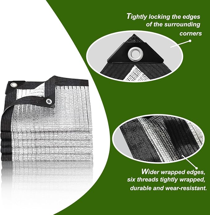 80% Silver Shade Cloth for Garden, Chicken Coop, Shade Cloth - Image 4