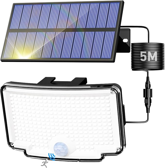 Peasur Solar Motion Lights Outdoor, 318 LED Solar Security Light by Peasur