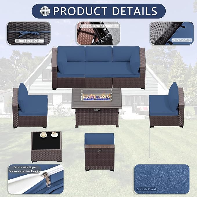 11 Pieces Patio Furniture Set - Image 6