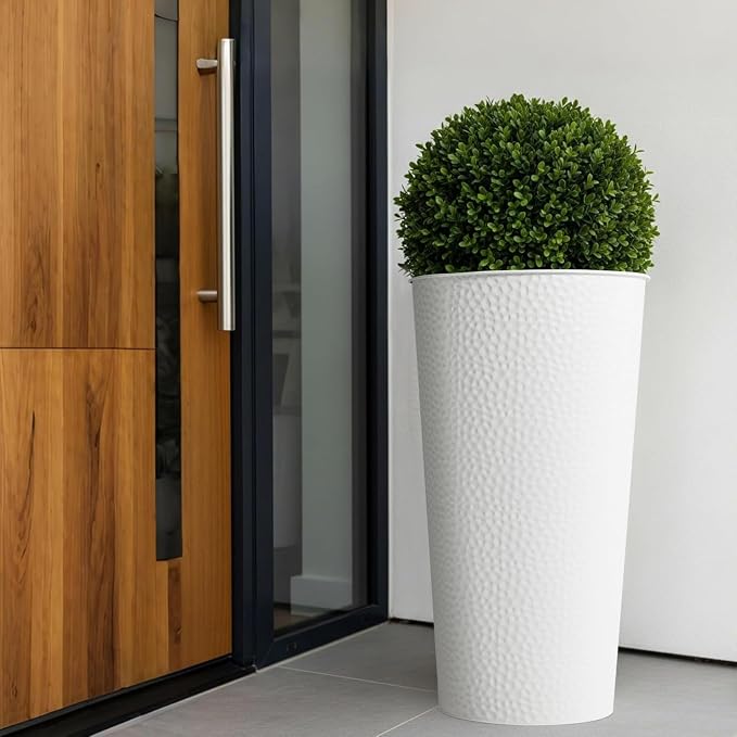 Worth 2 Pack 28" Tall Narrow Metal Planter - Image 5