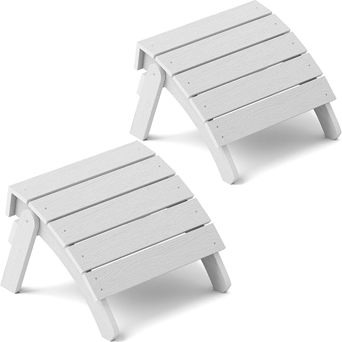 YEFU Adirondack Ottoman Set of 2, Patio Foot Rest, Adirondack Foot Rest by YEFU