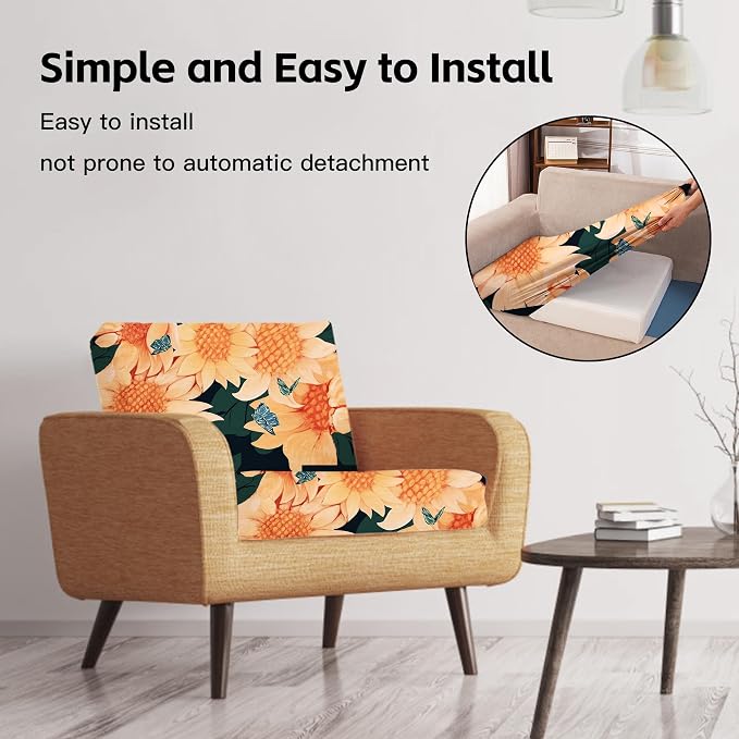 8Pcs Patio Cushion Covers, Outdoor Cushions Covers, Stretch Cushion Covers - Image 5